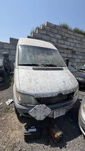 Non running vehicle prepared for scrap pickup